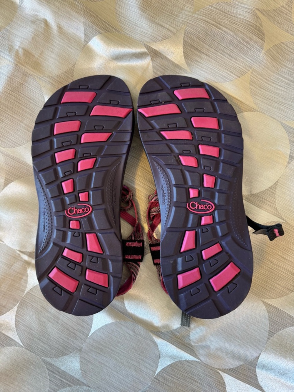Chaco Women's Pink and Black Webbing Sandals - Picture 2 of 2